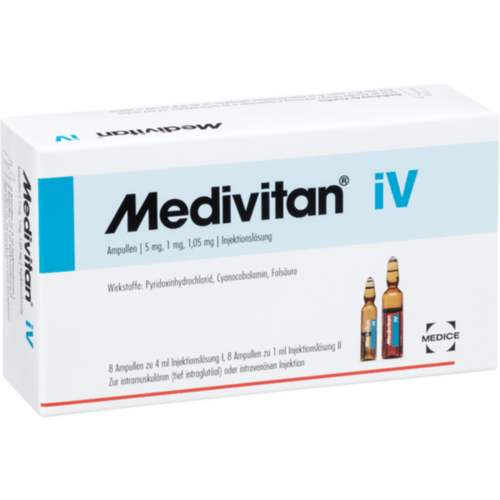 Verpackungsbild(Packshot) von MEDIVITAN iV Injektionslösung in Amp.-Paare