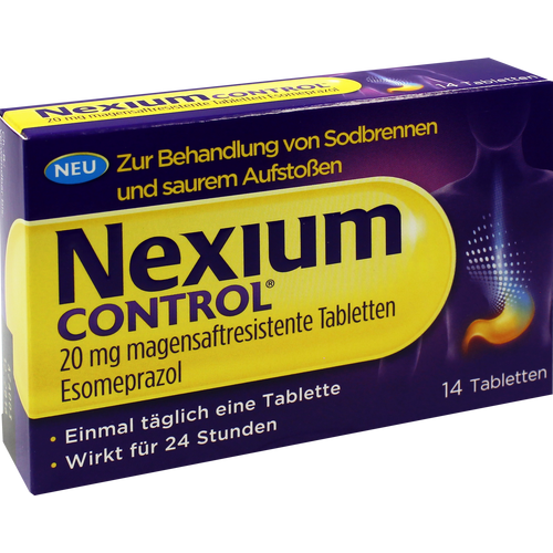 Verpackungsbild(Packshot) von NEXIUM Control 20 mg magensaftresistente Tabletten