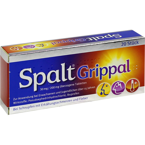 Verpackungsbild(Packshot) von SPALTGRIPPAL 30 mg/200 mg überzogene Tabletten