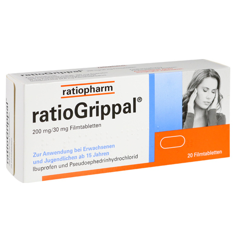 Verpackungsbild(Packshot) von RATIOGRIPPAL 200 mg/30 mg Filmtabletten