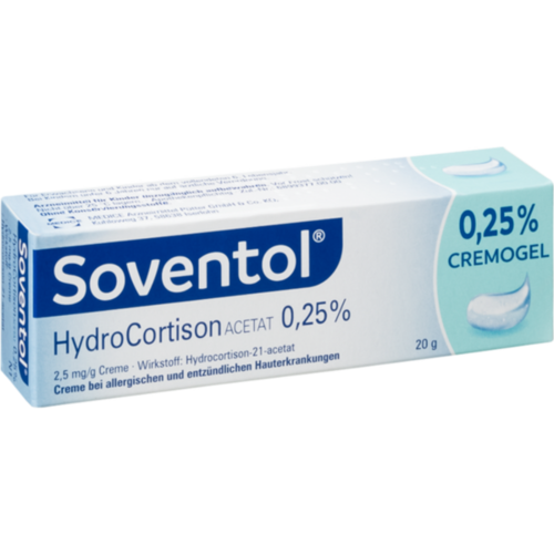 Verpackungsbild(Packshot) von SOVENTOL Hydrocortisonacetat 0,25% Creme