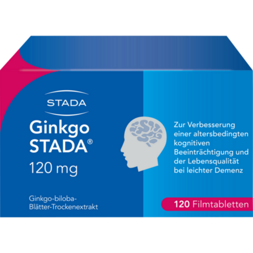 Verpackungsbild(Packshot) von GINKGO STADA 120 mg Filmtabletten