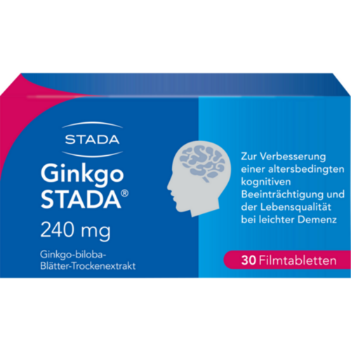 Verpackungsbild(Packshot) von GINKGO STADA 240 mg Filmtabletten