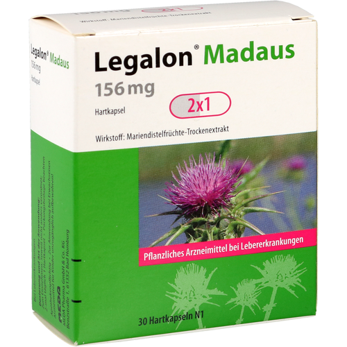 Verpackungsbild(Packshot) von LEGALON Madaus 156 mg Hartkapseln