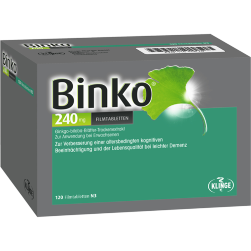 Verpackungsbild(Packshot) von BINKO 240 mg Filmtabletten