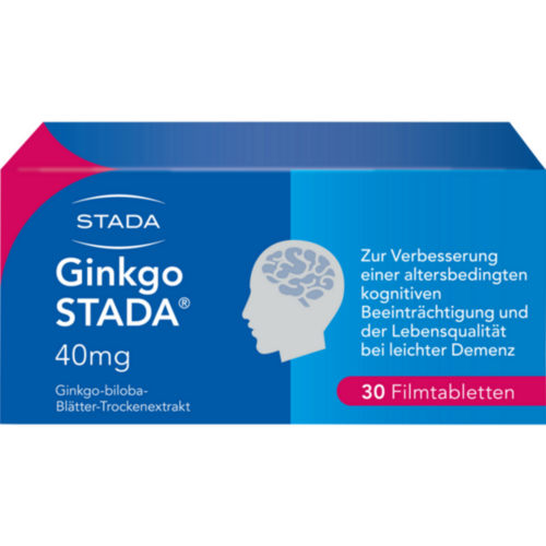 Verpackungsbild(Packshot) von GINKGO STADA 40 mg Filmtabletten