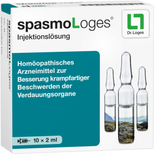 Verpackungsbild(Packshot) von SPASMOLOGES Injektionslösung 2 ml Ampullen