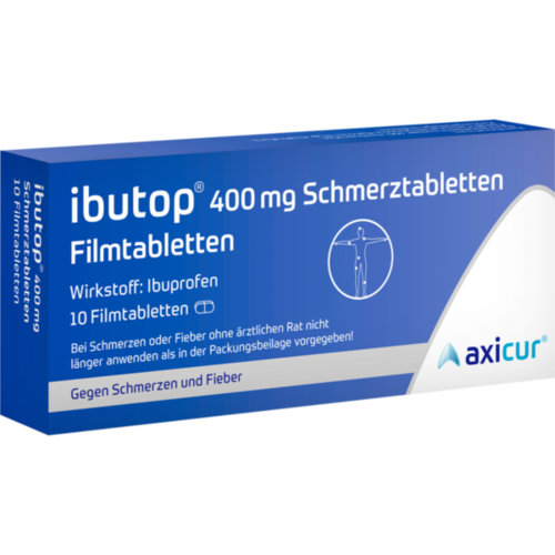 Verpackungsbild(Packshot) von IBUTOP 400 mg Schmerztabletten Filmtabletten