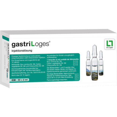 Verpackungsbild(Packshot) von GASTRI LOGES Injektionslösung Ampullen