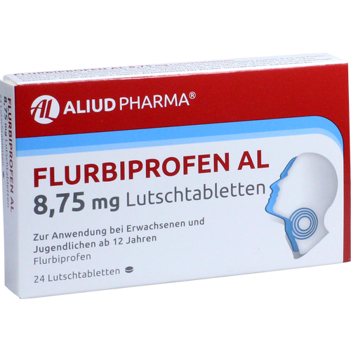Verpackungsbild(Packshot) von FLURBIPROFEN AL 8,75 mg Lutschtabletten