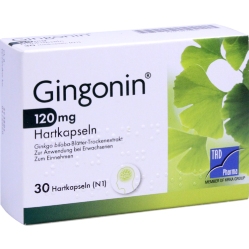 Verpackungsbild(Packshot) von GINGONIN 120 mg Hartkapseln