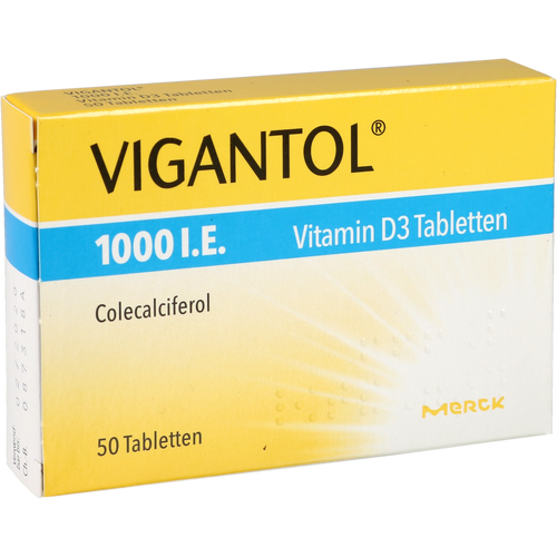 Verpackungsbild(Packshot) von VIGANTOL 1.000 I.E. Vitamin D3 Tabletten