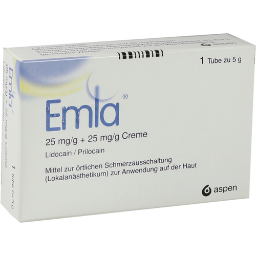 Verpackungsbild(Packshot) von EMLA 25 mg/g + 25 mg/g Creme + 2 Tegaderm Pfl.