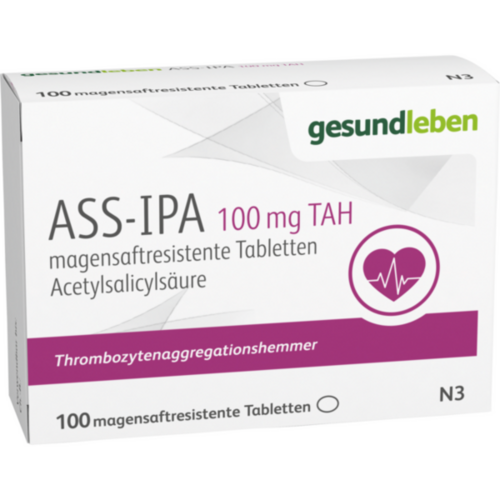 Verpackungsbild(Packshot) von ASS-IPA 100 mg TAH magensaftresistente Tabletten