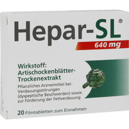 Verpackungsbild(Packshot) von HEPAR-SL 640 mg Filmtabletten