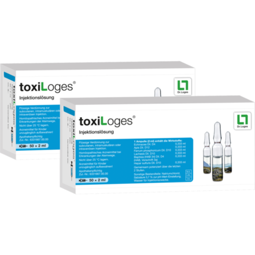 Verpackungsbild(Packshot) von TOXILOGES Injektionslösung Ampullen