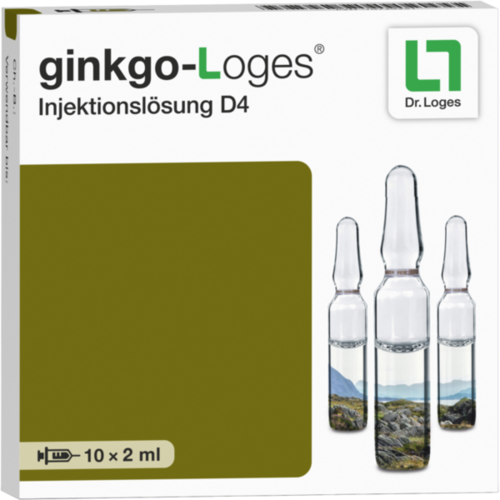 Verpackungsbild(Packshot) von GINKGO-LOGES Injektionslösung D 4 Ampullen