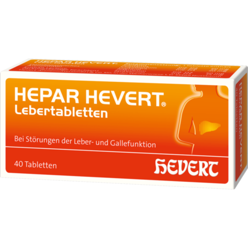 Verpackungsbild(Packshot) von HEPAR HEVERT Lebertabletten