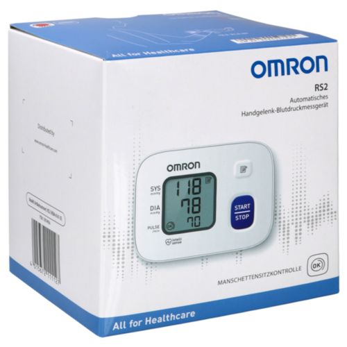Verpackungsbild(Packshot) von OMRON RS2 Handgelenk Blutdruckmessgerät HEM-6161-D