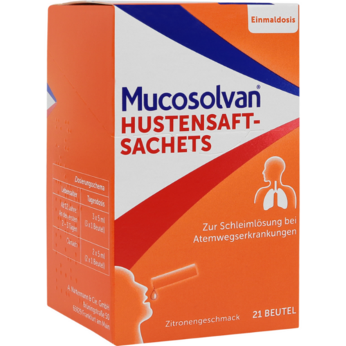 Verpackungsbild(Packshot) von MUCOSOLVAN Hustensaft-Sachets