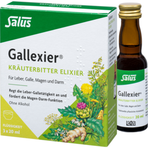 Verpackungsbild(Packshot) von GALLEXIER Kräuterbitter Elixier Salus Flü.z.E.