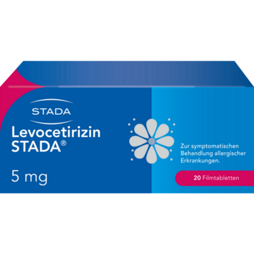Verpackungsbild(Packshot) von LEVOCETIRIZIN STADA 5 mg Filmtabletten