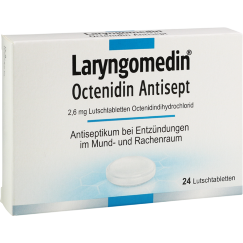 Verpackungsbild(Packshot) von LARYNGOMEDIN Octenidin Antisept 2,6 mg Lutschtabl.