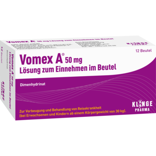 Verpackungsbild(Packshot) von VOMEX A 50 mg Lsg.z.Einnehmen im Beutel