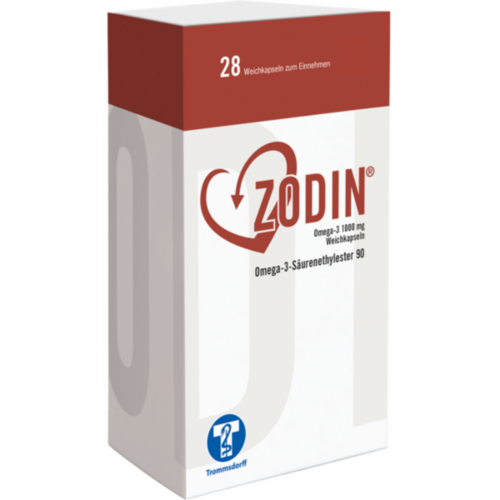 Verpackungsbild(Packshot) von ZODIN Omega-3 1000 mg Weichkapseln