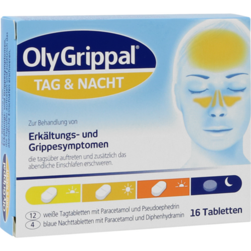 Verpackungsbild(Packshot) von OLYGRIPPAL Tag & Nacht 500 mg/60 mg Tabletten