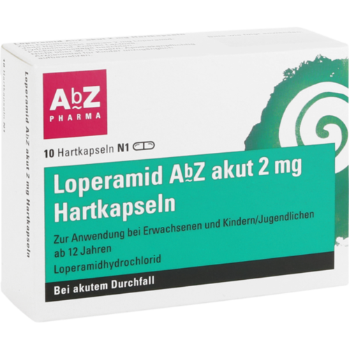 Verpackungsbild(Packshot) von LOPERAMID AbZ akut 2 mg Hartkapseln