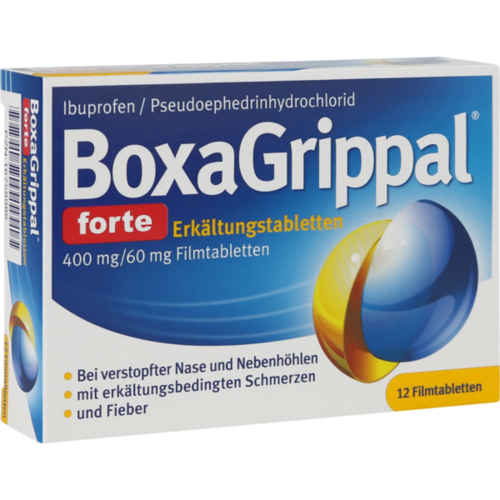 Verpackungsbild(Packshot) von BOXAGRIPPAL forte Erkältungstab. 400 mg/60 mg FTA