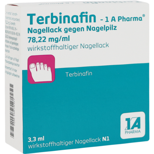 Verpackungsbild(Packshot) von TERBINAFIN-1A Pharma Nagell.g.Nagelpilz 78,22mg/ml