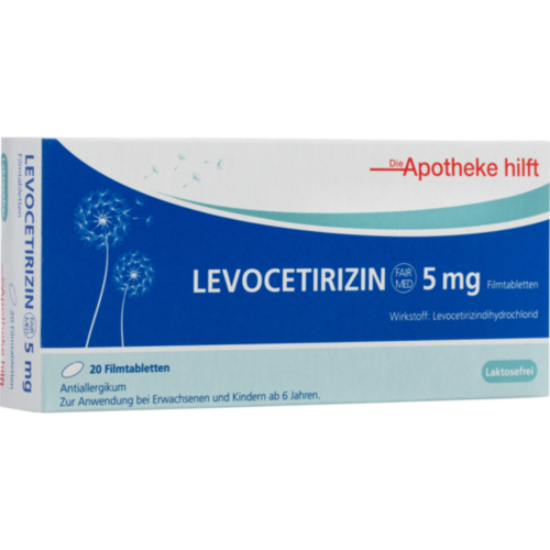 Verpackungsbild(Packshot) von LEVOCETIRIZINDIHYDROCHLORID Fair-Med Healthc.5 mg