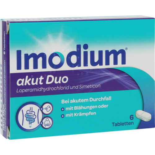 Verpackungsbild(Packshot) von IMODIUM akut Duo 2 mg/125 mg Tabletten