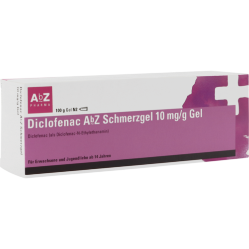 Verpackungsbild(Packshot) von DICLOFENAC AbZ Schmerzgel 10 mg/g Gel