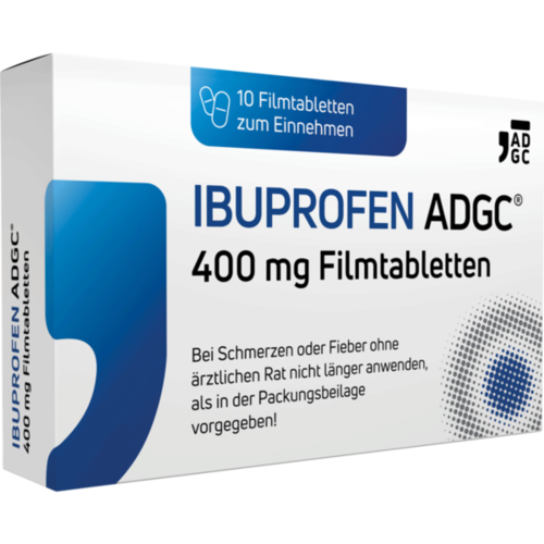 Verpackungsbild(Packshot) von IBUPROFEN ADGC 400 mg Filmtabletten