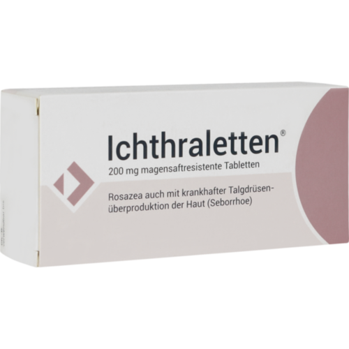 Verpackungsbild(Packshot) von ICHTHRALETTEN 200 mg magensaftresistente Tabletten
