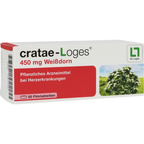 Verpackungsbild(Packshot) von CRATAE-LOGES 450 mg Weißdorn Filmtabletten
