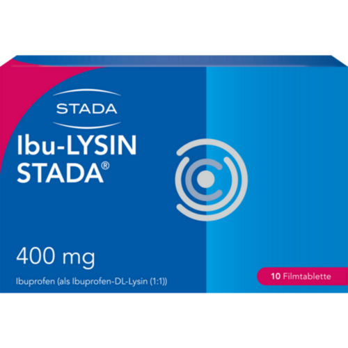 Verpackungsbild(Packshot) von IBU-LYSIN STADA 400 mg Filmtabletten
