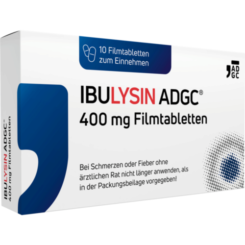 Verpackungsbild(Packshot) von IBULYSIN ADGC 400 mg Filmtabletten