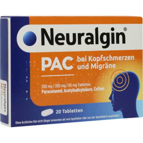 Verpackungsbild(Packshot) von NEURALGIN PAC bei Kopfschmerzen und Migräne Tabl.