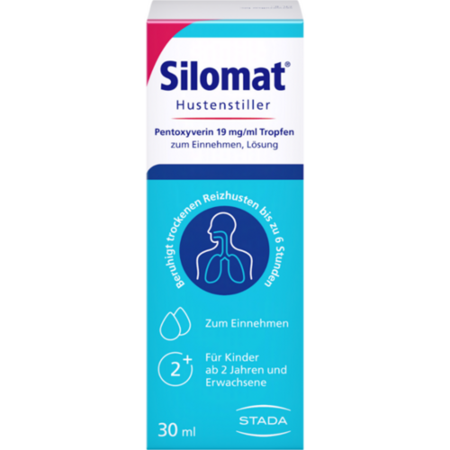 Verpackungsbild(Packshot) von SILOMAT Hustenstiller Pentoxyverin 19 mg/ml TEI