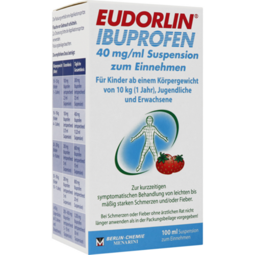 Verpackungsbild(Packshot) von EUDORLIN Ibuprofen 40 mg/ml Suspension z.Einnehmen