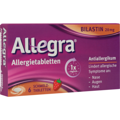 Verpackungsbild(Packshot) von ALLEGRA Allergietabletten 20 mg Schmelztabletten