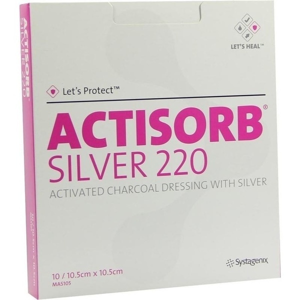 ACTISORB 220 Silver 10,5x10,5 cm steril Kompressen