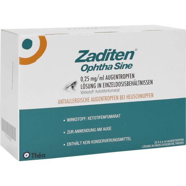 ZADITEN ophtha sine Augentr.Einzeldosispipetten
