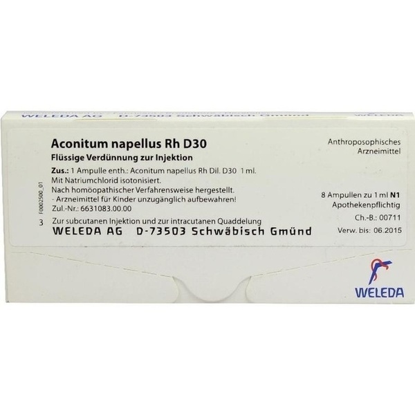 ACONITUM NAPELLUS Rh D 30 Ampullen