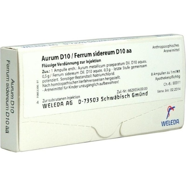 AURUM D 10/Ferrum sidereum D 10 aa Ampullen