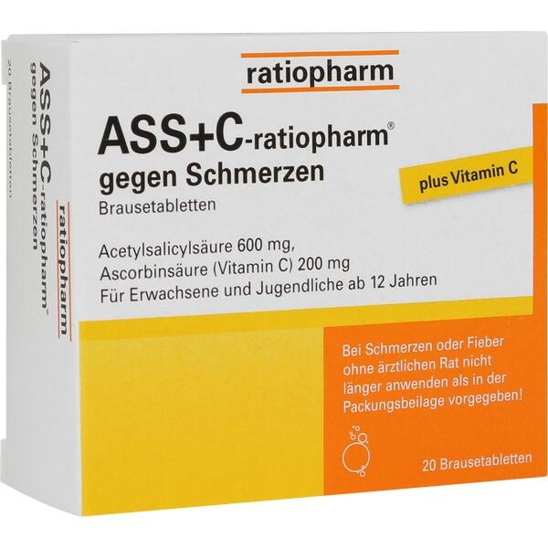 ASS + C-ratiopharm gegen Schmerzen Brausetabletten